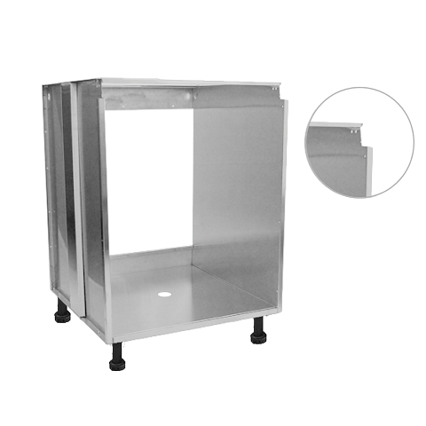 stainless steel modular kitchen-Sink and HOB gola cabinet (single cut)